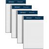 Tops Docket Diamond 100% Recycled Premium Stationery Tablet, 5 x 8 Inches, Perforated, White, Narrow Rule, 50 Sheets per Pad, 4 Pads per Pack (63981)(Junior Legal (5″ X 8″))