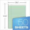 Tops Prism Plus 100% Recycled Legal Pad, 8-1/2 x 11-3/4 Inches, Perforated, Green, Legal/Wide Rule, 50 Sheets per Writing Pad, 12 Pads per Pack (63190)(Green)