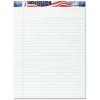 TOPS American Pride Writing Tablet, 8-1/2 x 11-3/4 Inches, Perforated, White, Legal/Wide Rule, 50 Sheets per Pad, 3 Pads per Pack (75113)