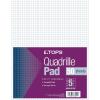 TOPS Quadrille Pad, Gum-Top, 8-1/2 x 11 Inches, Quad Rule , White Paper, 50 Sheets per Pad (33051)