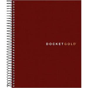 TOPS Docket Gold Project Planner, 6-3/4″x 8-1/2″, Wire Bound, Project Rule, Burgundy Cover, 70 Sheets (63754)