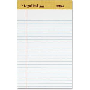 TOPS The Legal Pad Plus Writing Pads, 5″ x 8″, Jr. Legal Rule, 50 Sheets, 12 Pack (71500)