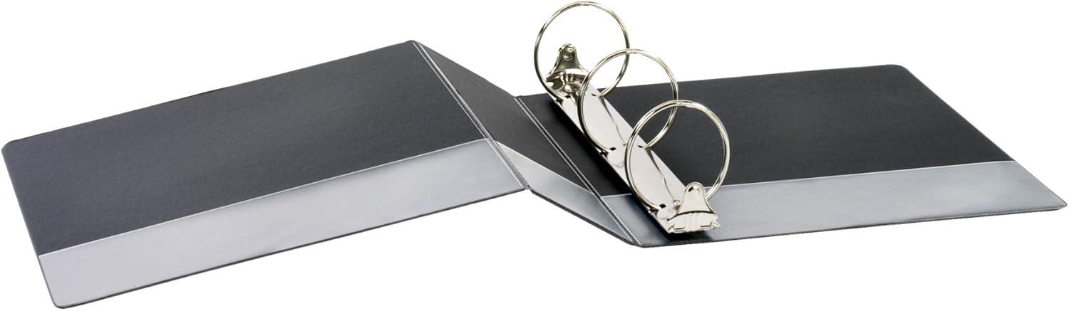 image:imageCardinal 3 Ring Binder Binders for School and Office Durable 3 Inch Performer ClearVue Binder Round Rings 625Sheet Capacity Customizable ClearVue Covers PVCFree Black 67525Black