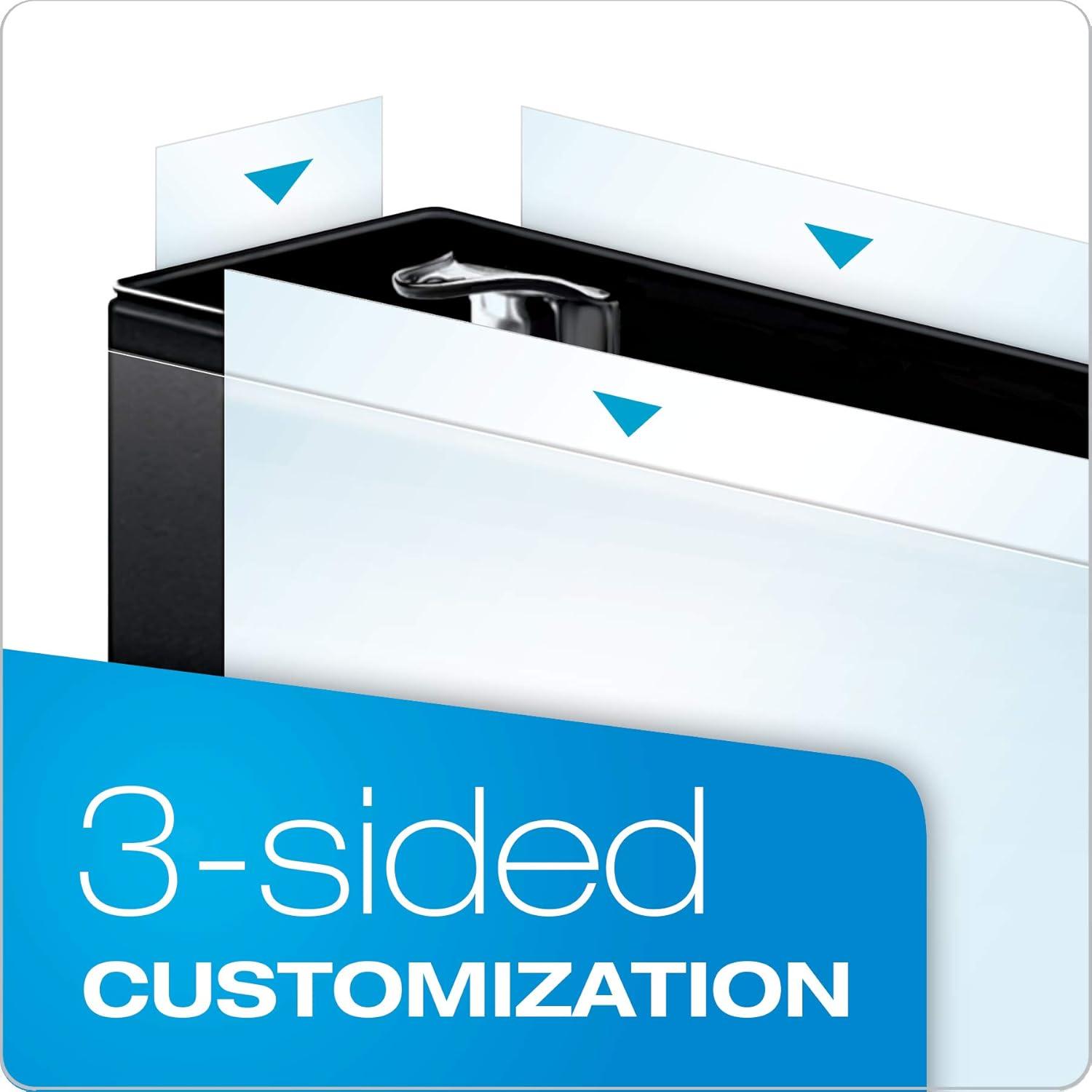 image:imageCardinal 3 Ring Binder Binders for School and Office Durable 3 Inch Performer ClearVue Binder Round Rings 625Sheet Capacity Customizable ClearVue Covers PVCFree Black 67525Black
