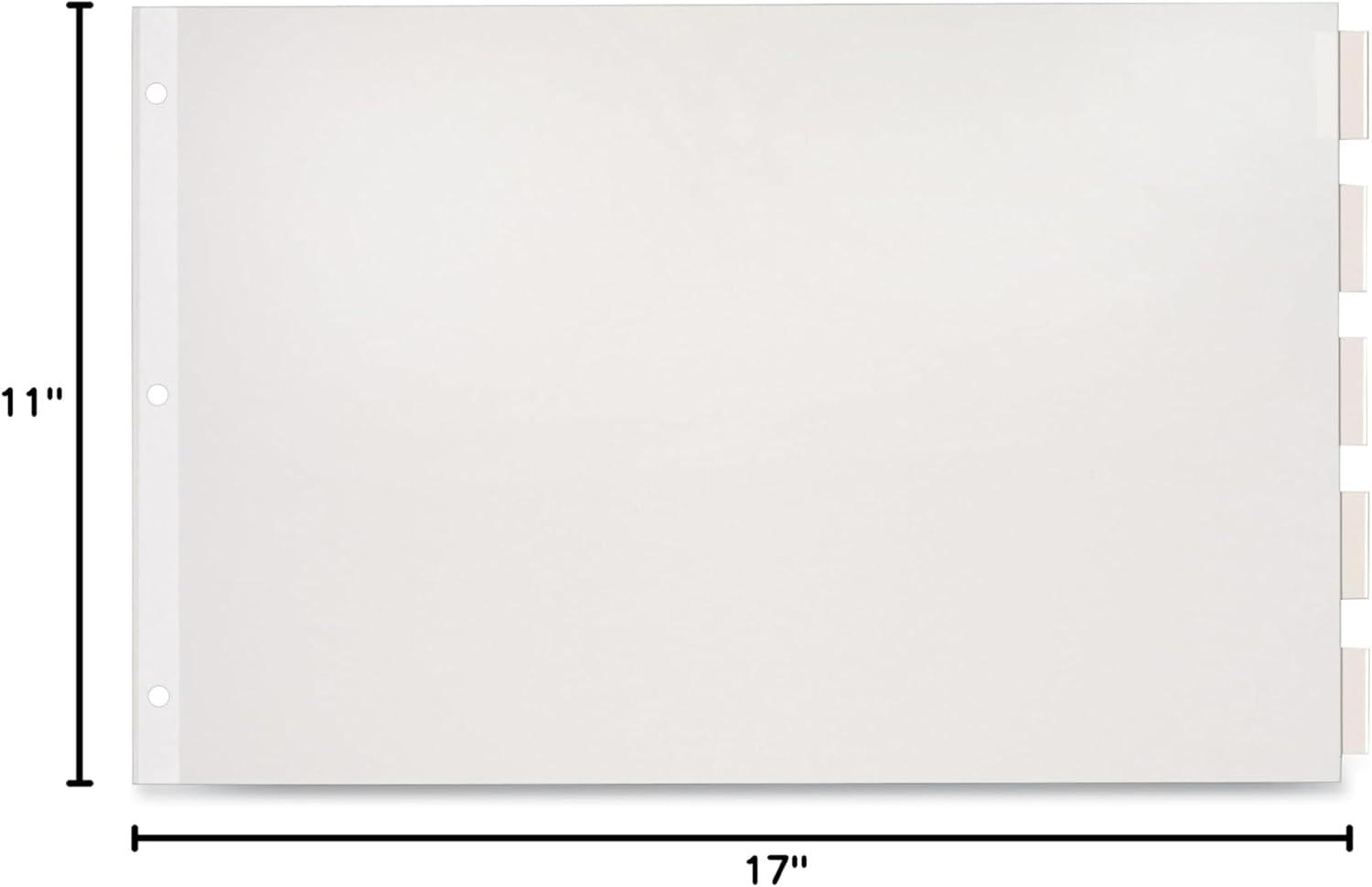 image:imageCardinal 84812 Paper Insertable Tab Dividers 5Tab 11Inch x17Inch Clear