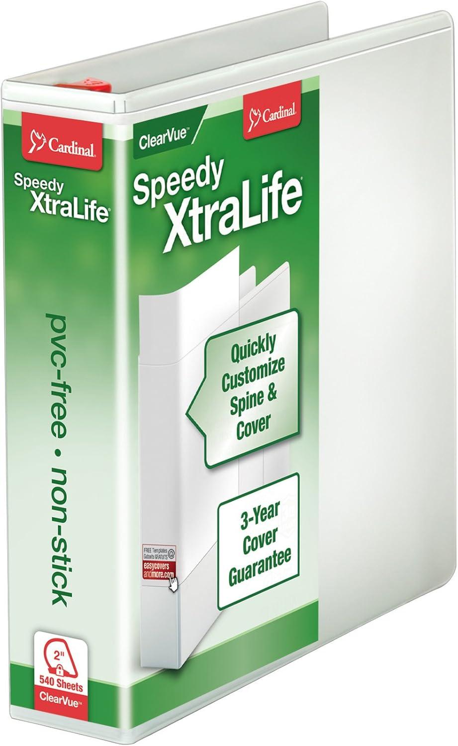 image:imageCardinal White Speedy XtraLife SlantD Binder 4 InchWhite
