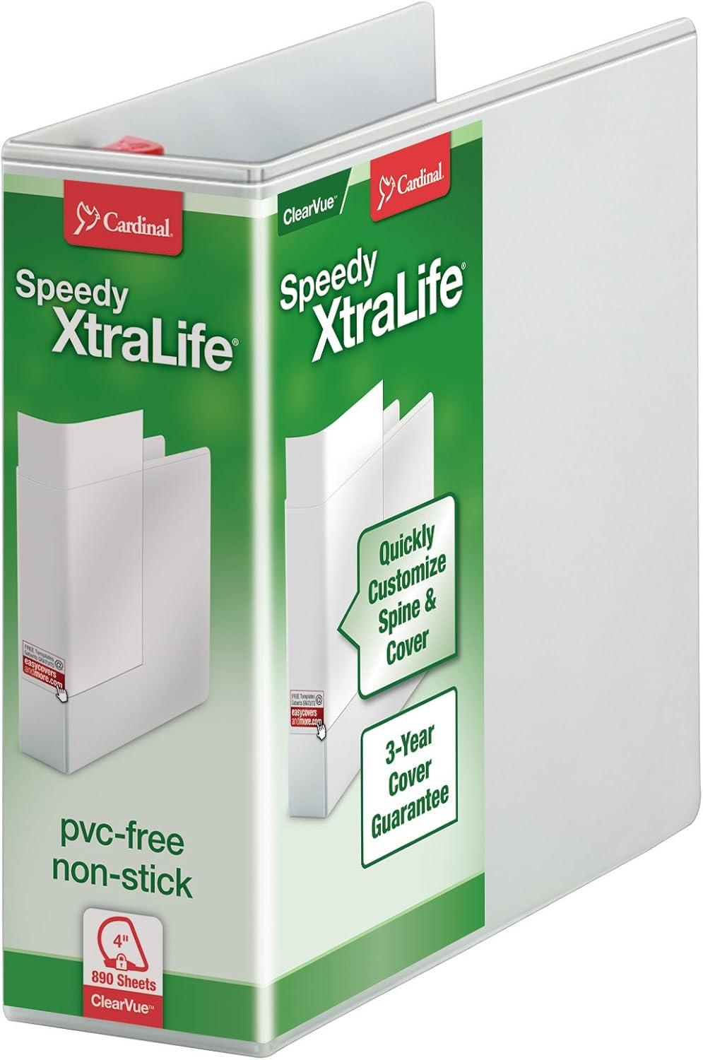 image:imageCardinal White Speedy XtraLife SlantD Binder 4 InchWhite