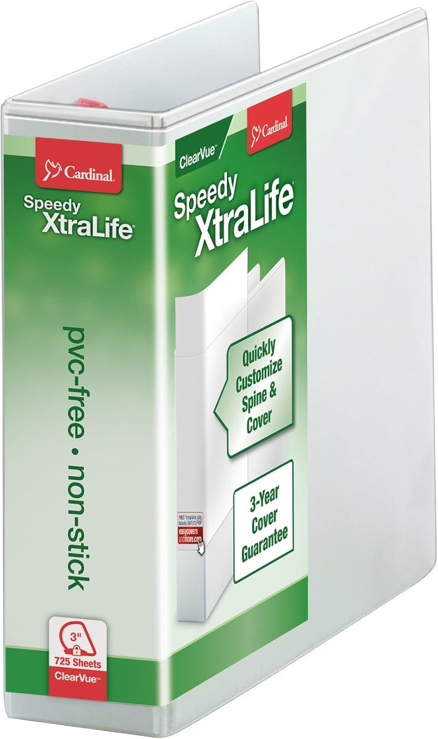 image:imageCardinal White Speedy XtraLife SlantD Binder 4 InchWhite
