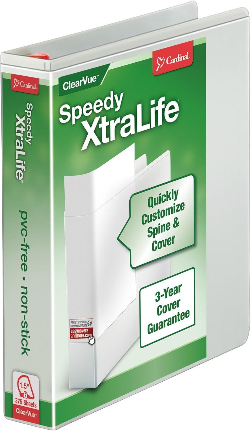 image:imageCardinal White Speedy XtraLife SlantD Binder 4 InchWhite