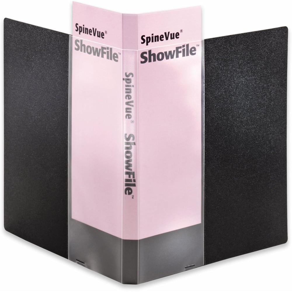 image:imageCardinal Spine Vue ShowFile Black Letter Size 24 Pockets 1 per Box 51232