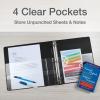 Cardinal 10301 Easy-Open ClearVue Locking Slant-D Binder, 1-Inch Cap, 11 x 8 1/2, Black(1-Inch)