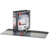 Cardinal 3 Ring Binder, 2 Inch Premier Easy Open Binder, ONE-Touch Locking Round Rings, 425-Sheet Capacity, ClearVue Cover, PVC-Free, Black (11121)(Black)