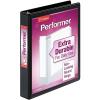 Cardinal 3 Ring Binder, Binders for School and Office, Durable 3 Inch Performer ClearVue Binder, Round Rings, 625-Sheet Capacity, Customizable ClearVue Covers, PVC-Free, Black (67525)(Black)