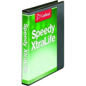 Cardinal White Speedy XtraLife Slant-D Binder, 4 Inch(Black)