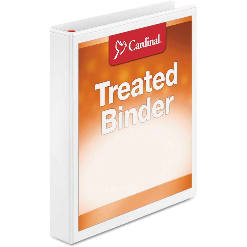 image:imageCardinal Treated Binder ClearVue Locking SlantD 1 Inch White 32100
