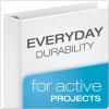 Cardinal Performer 3-Ring Binder, 4″, Locking Slant-D Rings, 890-Sheet Capacity, ClearVue Presentation Binder, Nonstick, PVC-Free, White (19050)(5-Inch)