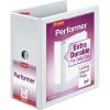 Cardinal Performer 3-Ring Binder, 4″, Locking Slant-D Rings, 890-Sheet Capacity, ClearVue Presentation Binder, Nonstick, PVC-Free, White (19050)(5-Inch)