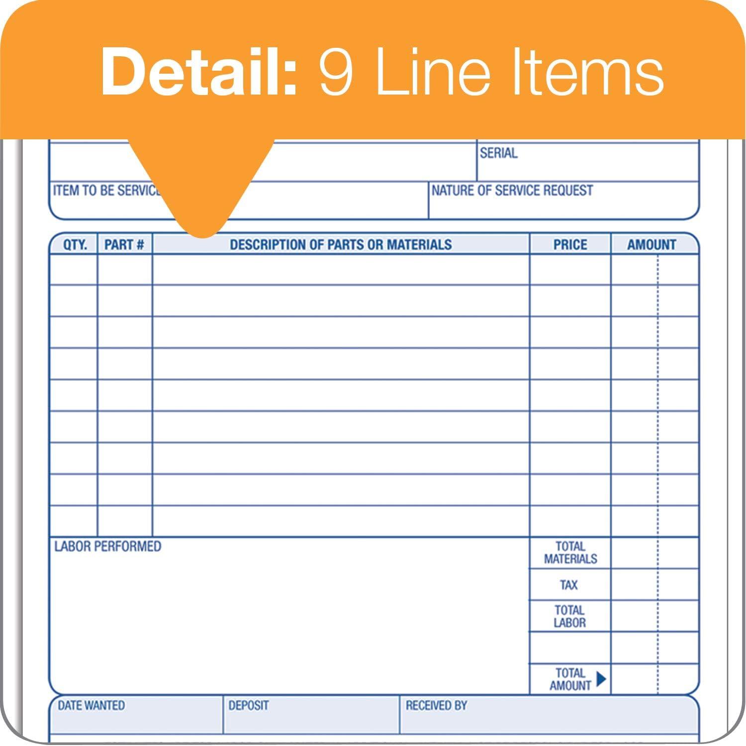 image:imageAdams Repair Order Book 3Part Carbonless WhiteWhiteWhite 5916 x 8716 Inches 50 Sets T508450 Count Pack of 1