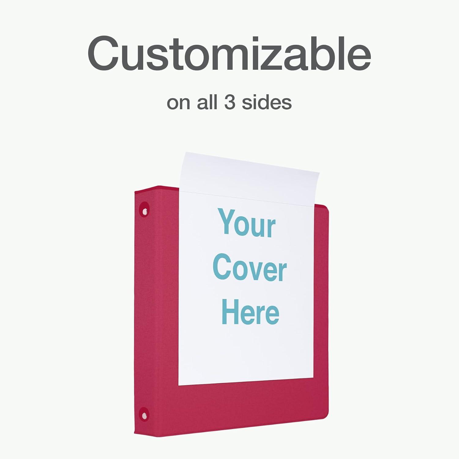 image:imageCardinal 3 Ring Binders Binders for School and Office Durable 15 Inch Round Rings Holds 350 Sheets ClearVue Presentation View NonStick Assorted Colors 4 Pack 101767315 Inch