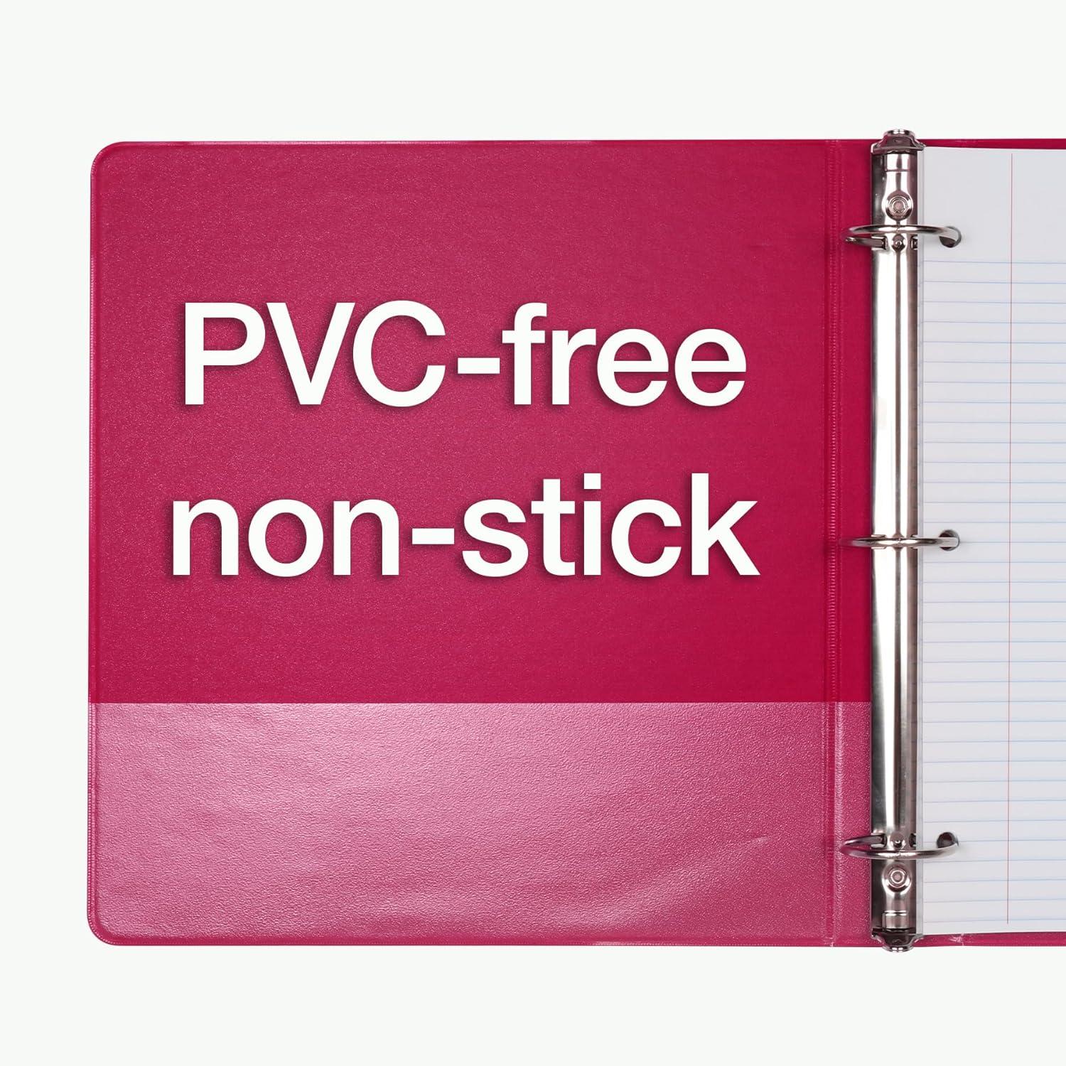 image:imageCardinal 3 Ring Binders Binders for School and Office Durable 15 Inch Round Rings Holds 350 Sheets ClearVue Presentation View NonStick Assorted Colors 4 Pack 101767315 Inch