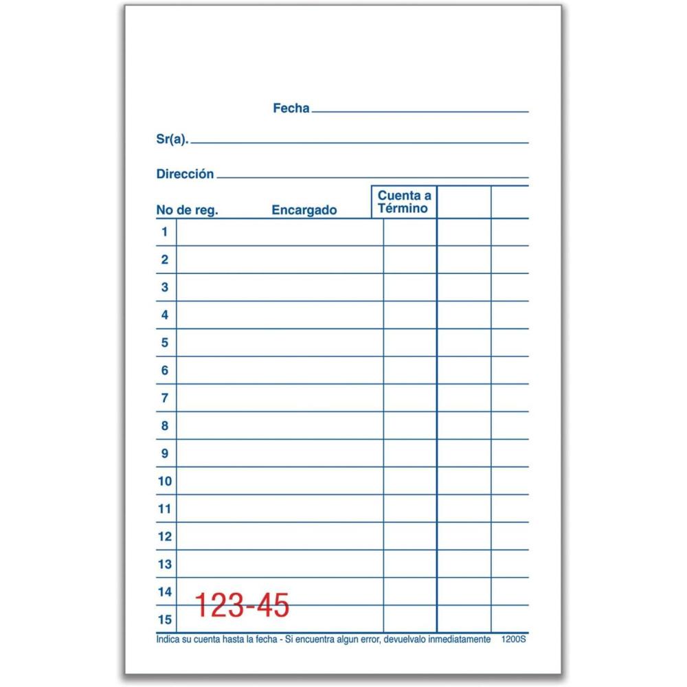 image:imageAdams Libro de Ventas Spanish Language Sales Books 2Part Carbonless 86 cm x 13 cm 50 SetsPad 3 PadsPack 1200S