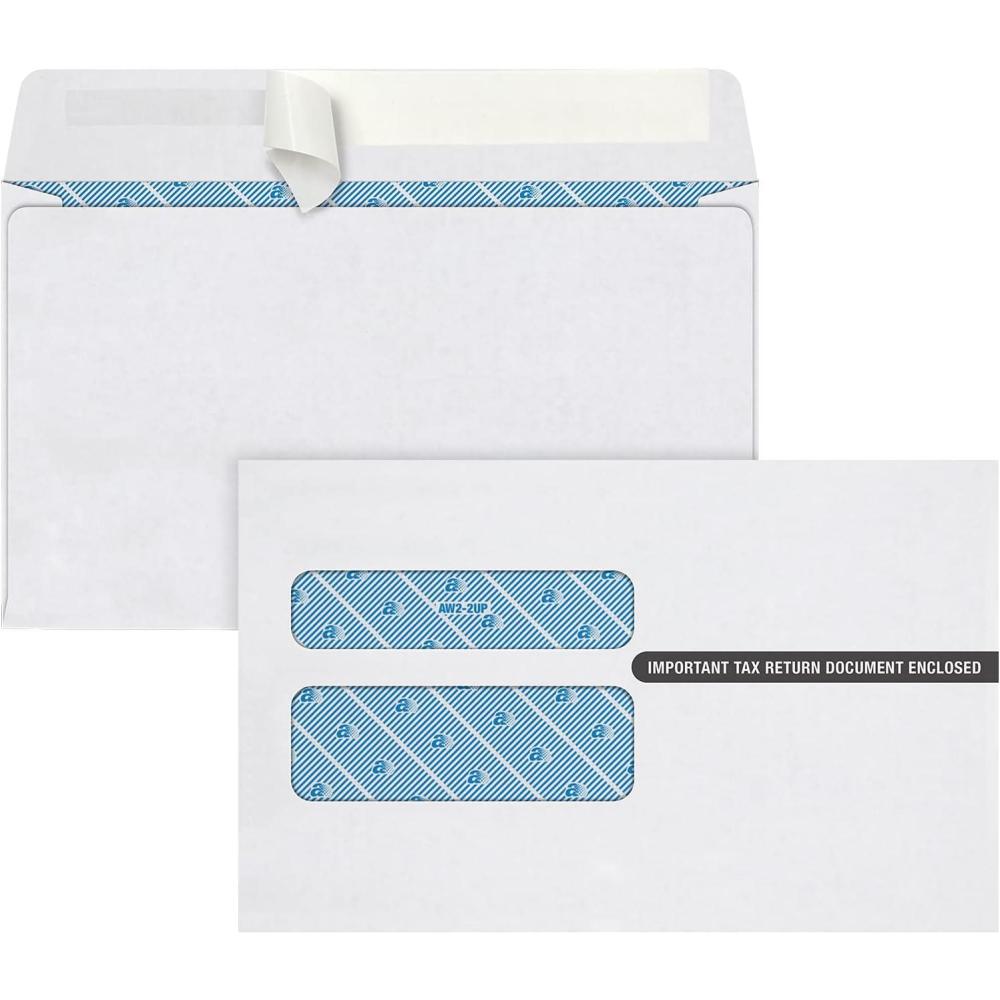 image:imageAdams W2 Envelopes for Standard IRS W2 Forms Self Seal Double Window Security Envelopes 558 x 9 25 per Pack TXA1921PS2021 Old Version