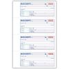 Adams Hardbound Receipt Book, 7.63 x 11 Inches, 2-Part, Carbonless, White/Canary, 4 Form Sets per Page, 300 Sets per Book (DCH1185)