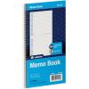 Adams Spiral Memo Book, 5.5 x 11 Inch, 2-Part, Carbonless, 2 Memos per Page, 50 Pages, White and Canary (SC1157)