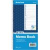 Adams Spiral Memo Book, 5.5 x 11 Inch, 2-Part, Carbonless, 2 Memos per Page, 50 Pages, White and Canary (SC1157)