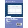 Adams Weekly Time Sheet, 1-Part, 5.5 x 8.5 Inches, Blue/White, 100 Sheets Per Pad, 2 Pack (9507ABF)(2 Count (Pack of 1))