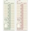 Adams Time Cards, Bi-Weekly, 2-Sided, Overtime Format, 3-3/8″ x 9″, Manila, Green/Red Print, 200-Count (9675-200)(3-3/8″ x 9″)