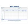 Adams Weekly Time Sheet, 1-Part, 5.5 x 8.5 Inches, Blue/White, 100 Sheets Per Pad, 2 Pack (9507ABF)(2 Count (Pack of 8))