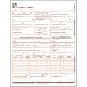 Adams Health Insurance Claim Forms for Laser Printer, 8.5 x 11 Inches, 100 per Pack (CMS1500L1V)(100 Count (Pack of 1))