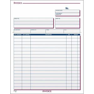 Adams Invoice Unit Set, 8.5 x 11.44 Inch, 3-Part, Carbonless, 100-Pack, White and Canary and Pink (NC3812)(100 Count (Pack of 1))