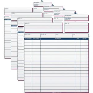 Adams Invoice Unit Set, 8.5 x 11.44 Inch, 3-Part, Carbonless, 100-Pack, White and Canary and Pink (NC3812)(100 Count (Pack of 4))