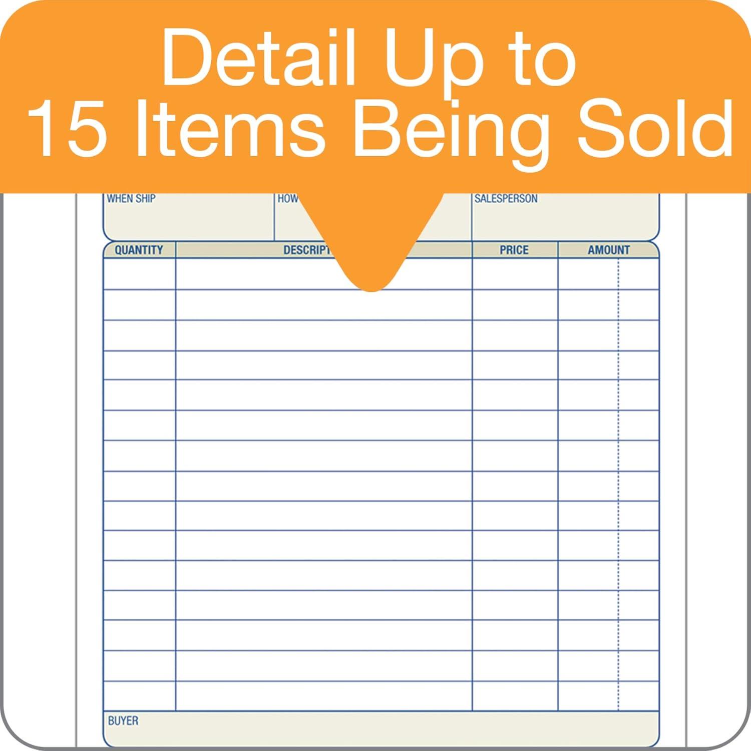 image:imageAdams Carbonless Order Book 556 x 844 Inch 3Part Carbonless 50 Sets White Canary Pink TC580350 Count Pack of 1