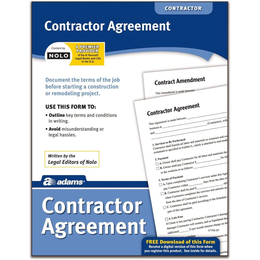 image:imageAdams Contractor Agreement Forms and Instructions LF155