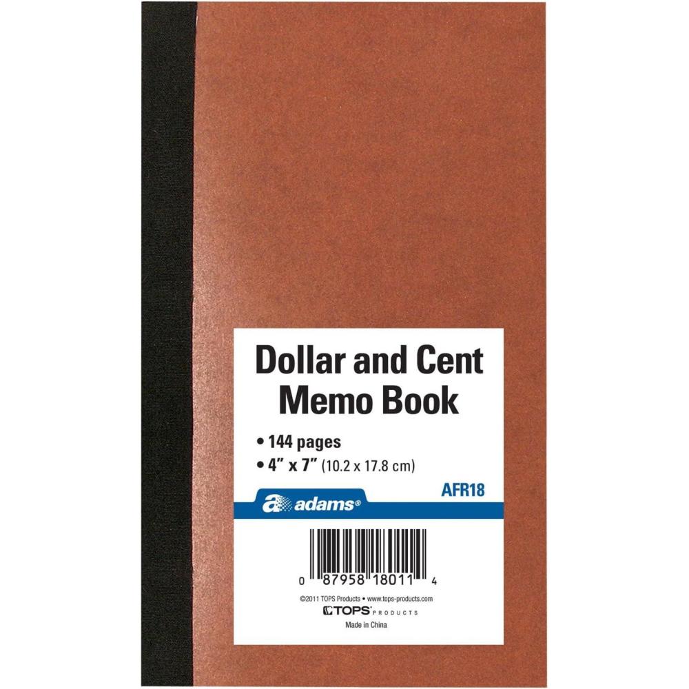 image:imageAdams Dollar and Cent Memo Book 7 x 4 Inches 144 Pages AFR18