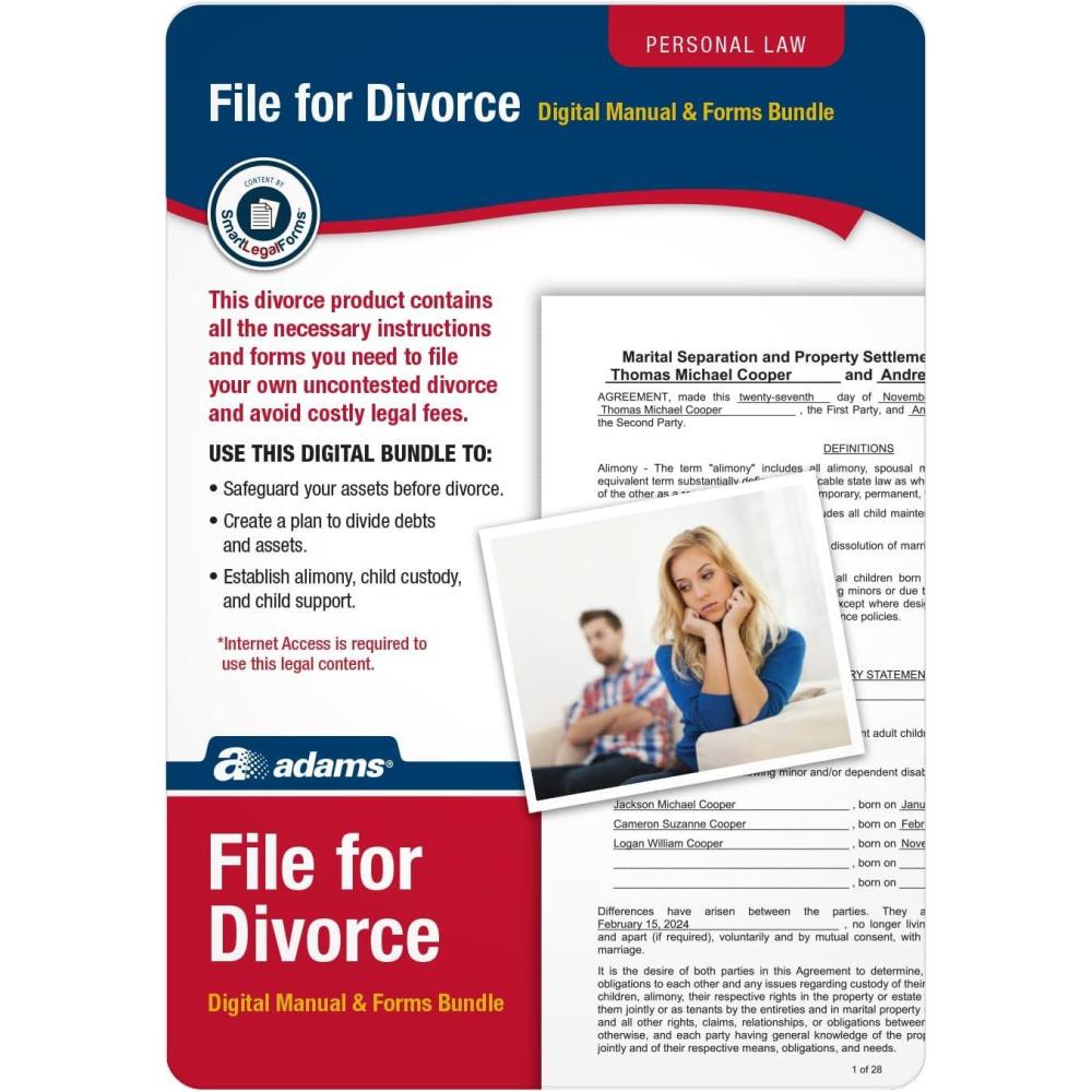 image:imageAdams File For Divorce CD Manual and Forms on CD ALC601