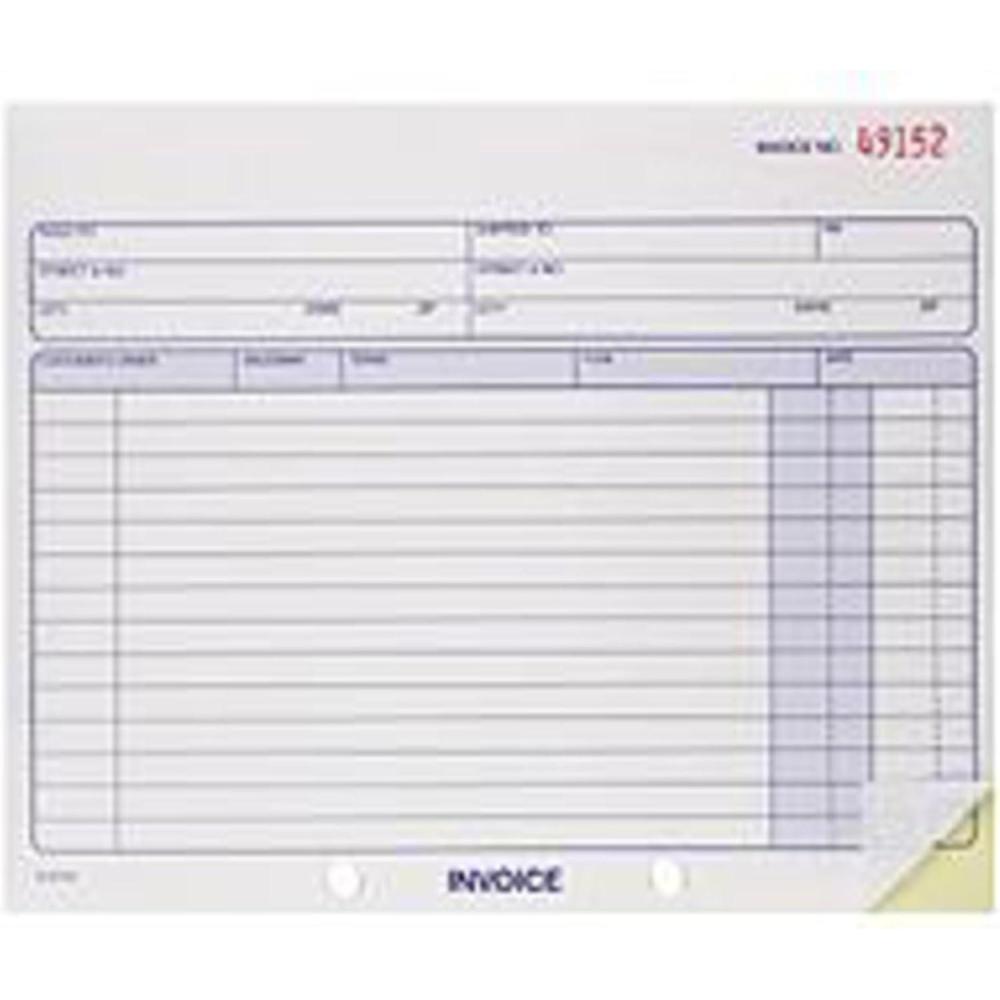 image:imageAdams Invoice Book 2 Part Carbonless 838 x 719 Inches 50 Sets per Book White and Canary D874050 Count Pack of 6