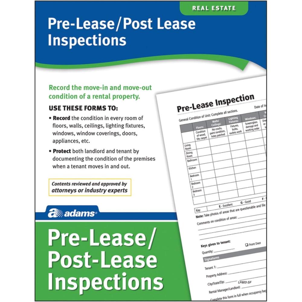 image:imageAdams PreLease and PostLease Inspections Forms and Instructions LF603