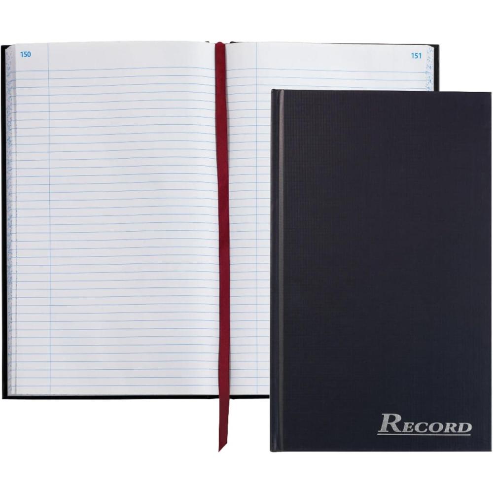 image:imageAdams Record Ledger Hard Bound Textured Cover 75 x 1225 Inches 300 Acid Free Pages Navy ARB712R3M White