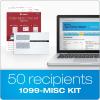 Adams 1099 MISC Forms 2019, 4 Part Tax Forms Kit, 50 Recipients Kit of Laser/Inkjet Forms, 3 1096 Summary Forms, 50 Self Seal Envelopes, Tax Forms Helper Online (TXA2250PS)