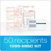 Adams 1099 MISC Forms 2019, 5 Part Tax Forms Kit, 50 Recipients Kit of Laser/Inkjet Forms, 3 1096 Summary Forms, 50 Self Seal Envelopes (TXA2250E)