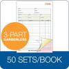 Adams Carbonless Order Book, 5.56 x 8.44 Inch, 3-Part, Carbonless, 50 Sets, White, Canary, Pink (TC5803)(50 Count (Pack of 1))