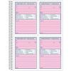 Adams Phone Message Book, 8.06 x 11 Inch, Spiral Bound, 2-Part, Carbonless, 4 Messages per Page, 400 Sets, White and Canary (S1187D)