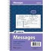 Adams Phone Message Book, 8.5 x 5.25 Inch, Spiral Bound, 2-Part, Carbonless, 3 Messages per Page, 300 Sets, White and Canary (SC8603D)