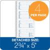 Adams Phone Message Book, Carbonless Duplicate, 5.50 x 11 Inches, 4 Sets per Page, 400 Sets per Book, White/Canary, Pack of 5 (SC1154-5D)(1 Pack)