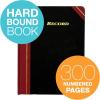 Adams Record Ledger, 8.25 x 10.75 Inches, 5 Squares per Inch, 300 Tinted Pages, Black and Maroon (ARB810R3M)
