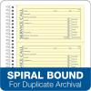 Adams Service Call Book, 5.25 x 11 Inch, Spiral Binding, 2-Part, Carbonless, 4 Messages per Page, 200 Sets, White and Canary (SC1155), White/Canary